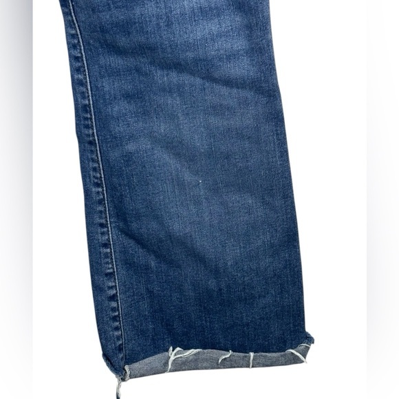 Loft The Kick Crop Jeans 2 pairs Light &‎ Dark wash Size 25 Blue Casual Raw hem - Picture 7 of 13